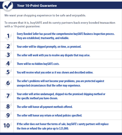 buySAFE 10-Point Guarantee