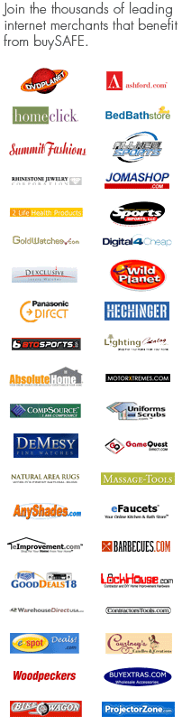 Join the thousands of leading internet merchants that benefit from buySAFE
