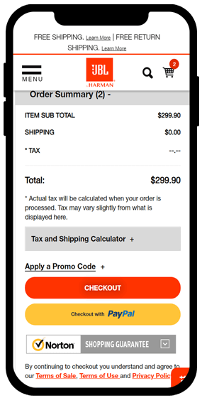 JBL - Norton Shopping Guarantee - Mobile